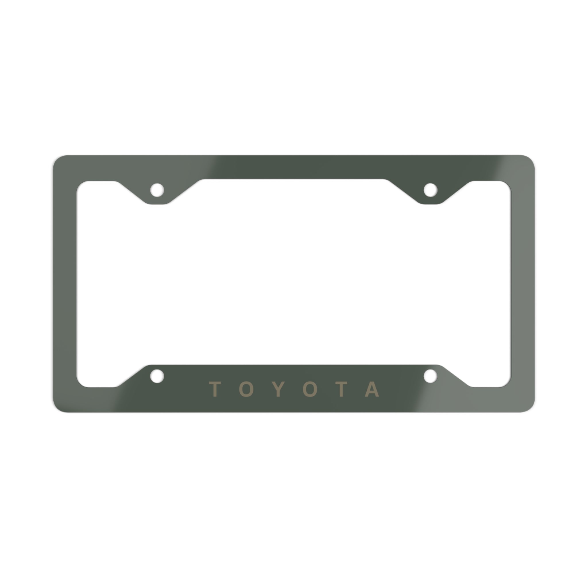 Toyota Metal License Plate Frame Olive — Car Accessories