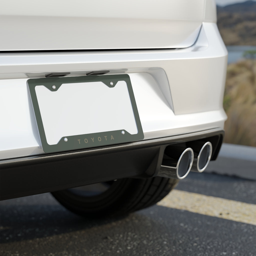 Toyota Metal License Plate Frame Olive — Car Accessories