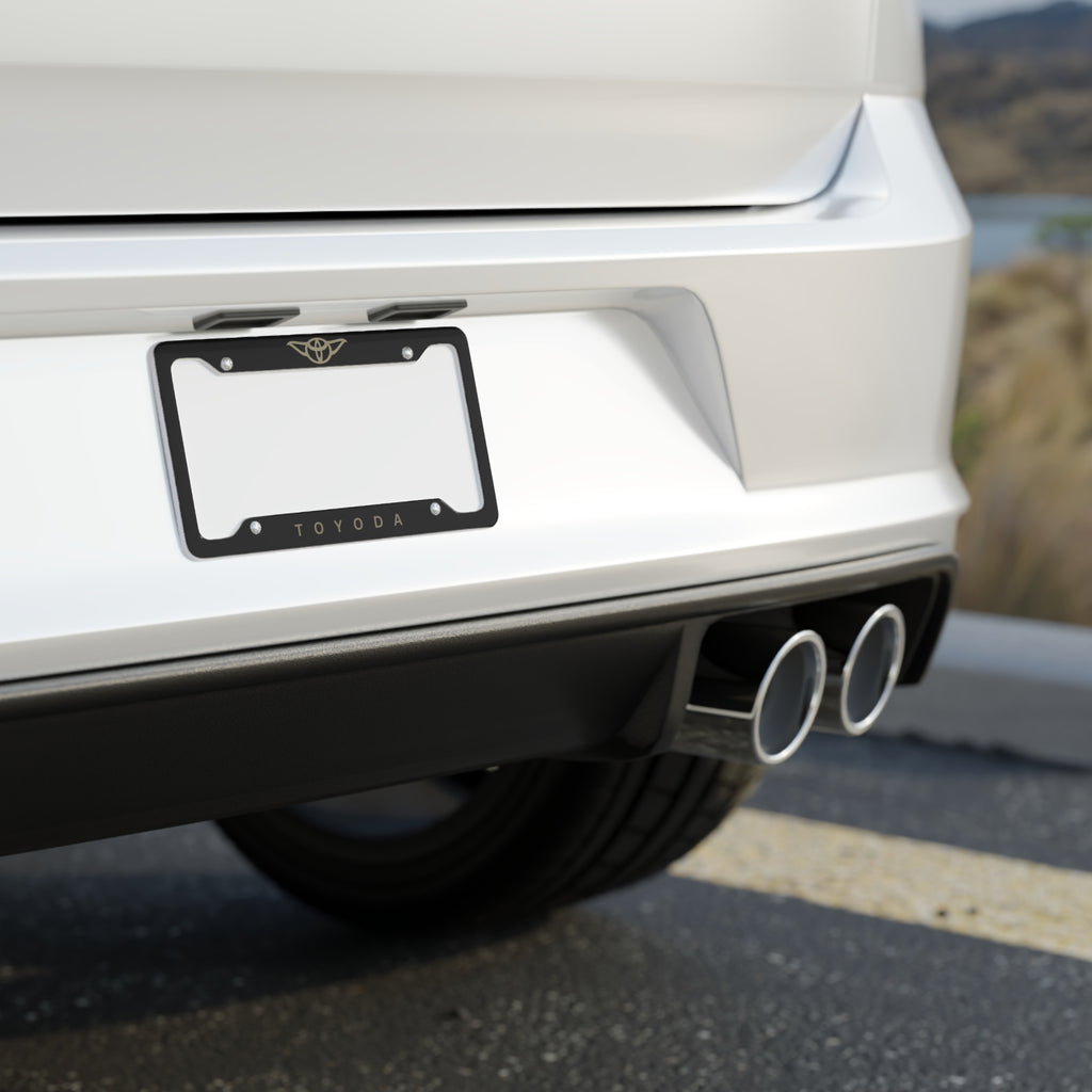 Toyoda License Plate Frame — Slim Metal Car Tag Holder